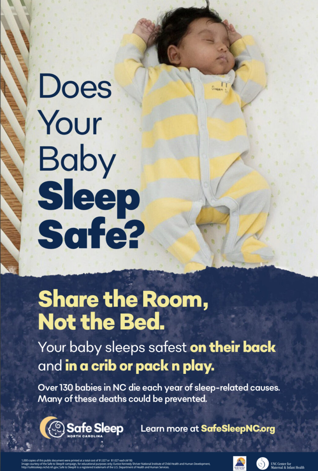 Safe Sleep poster Safe Sleep NC