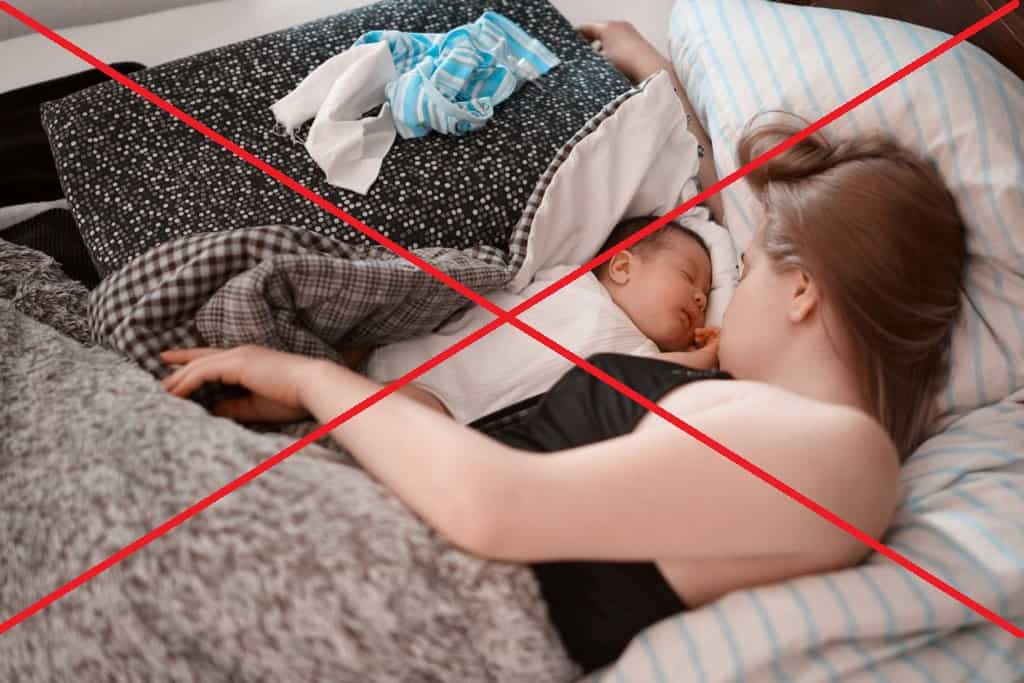 Recomendación de sueño seguro: No se recomienda compartir la cama para ningún bebe.