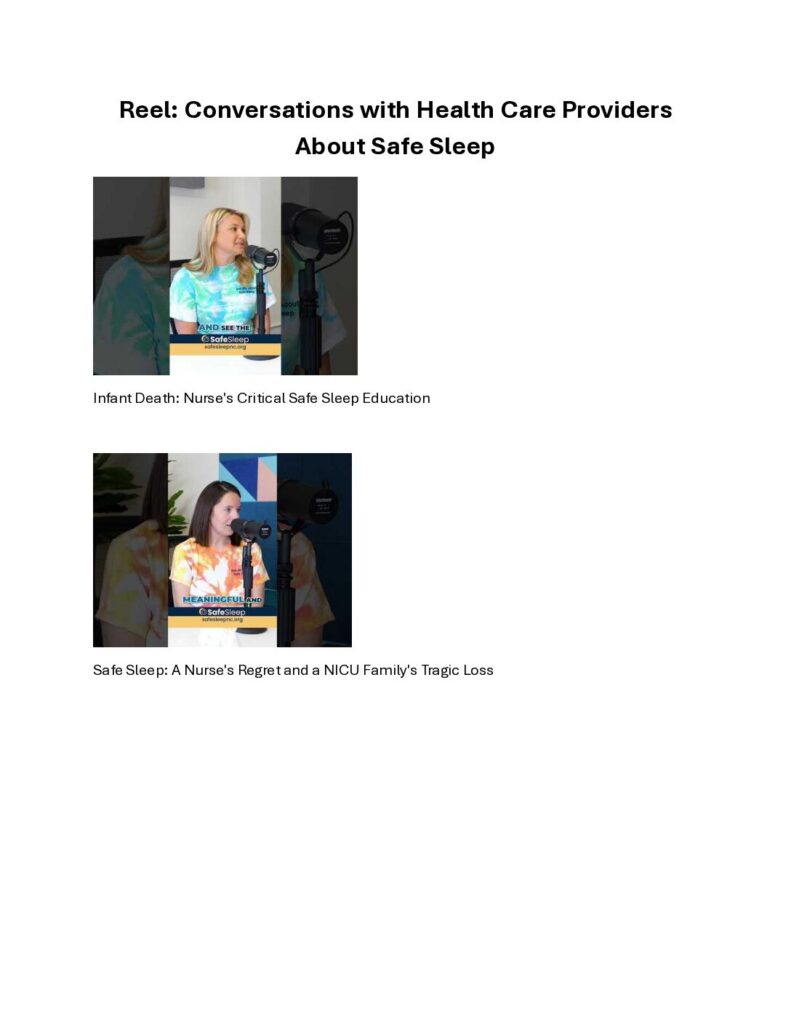 Reels: Conversations with Health Care Providers About Safe Sleep